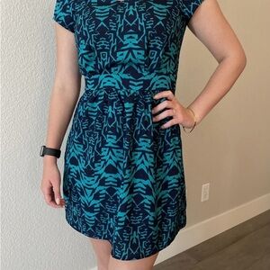 Lily Rose Blue Fit and Flare Mini Dress